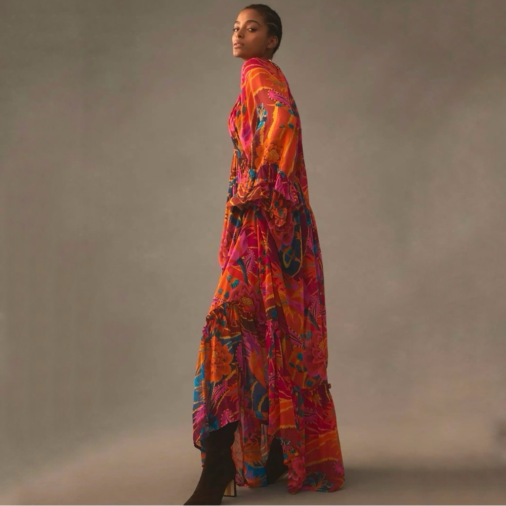 Farm Rio Vintage Wave Maxi Dress Small NWT - Picture 3 of 16